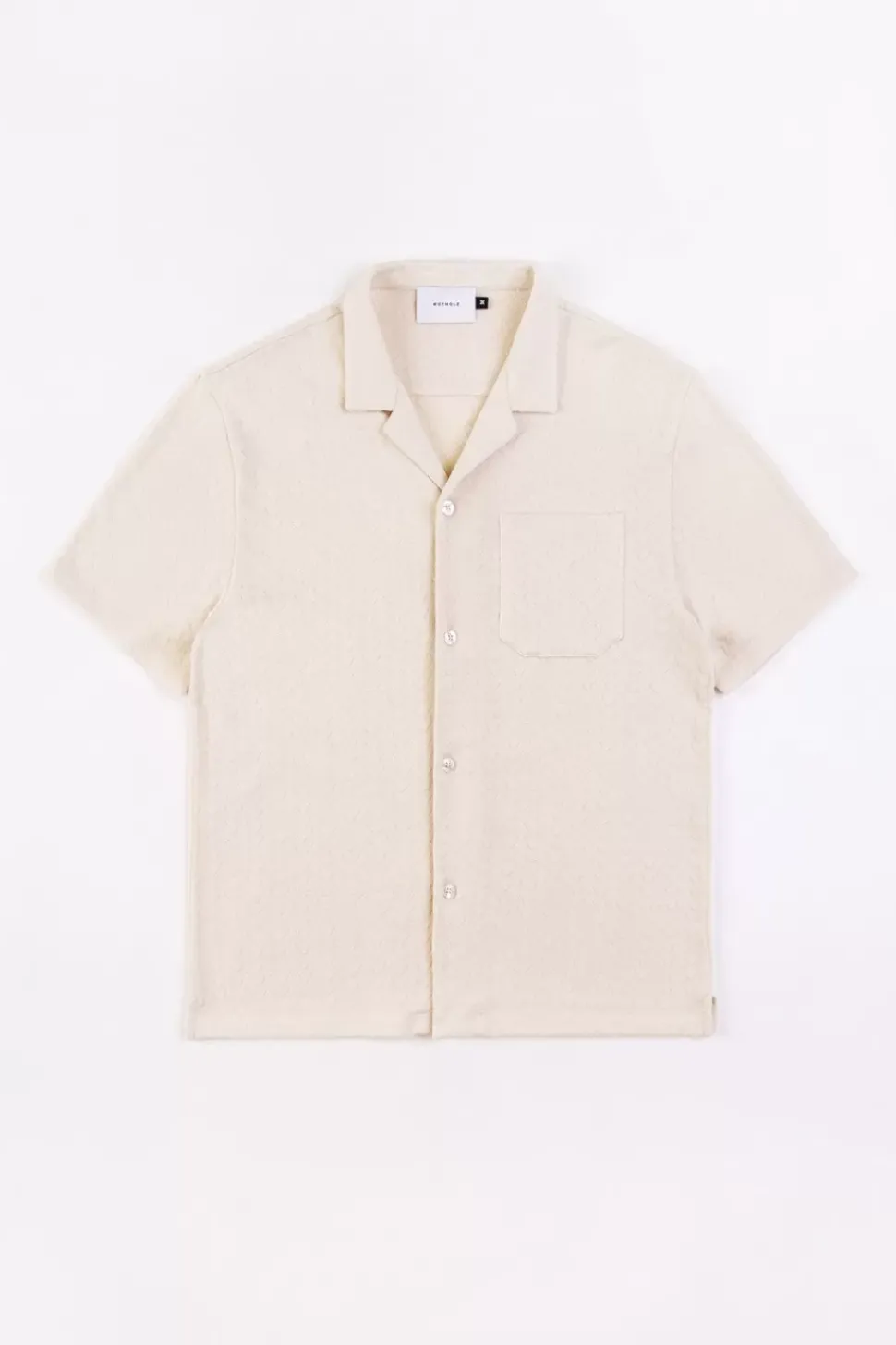Bowling Hemd Aus Bio-Baumwoll-Strick Off-White