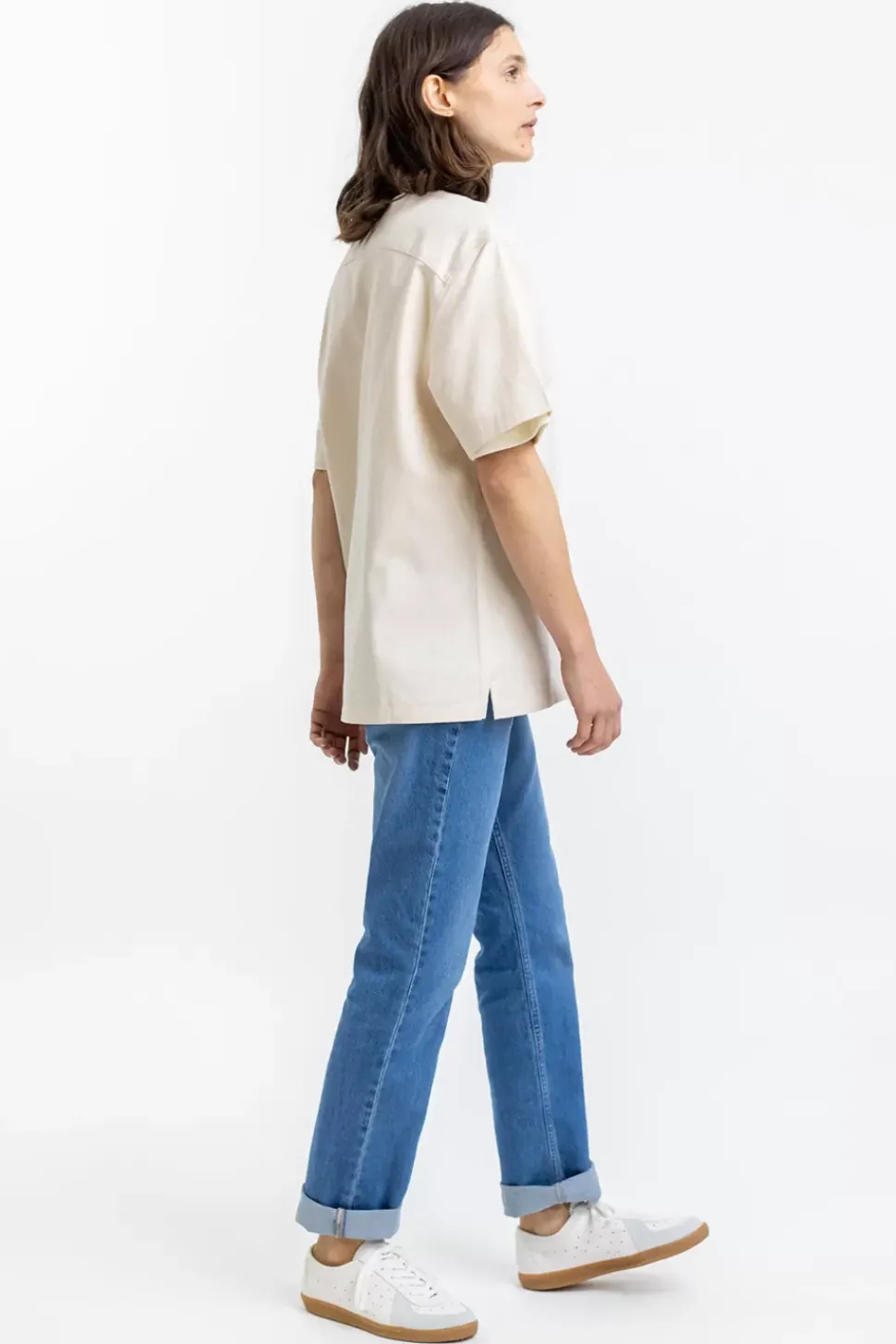 Bowling Hemd Mit Kontrastkragen Off-White