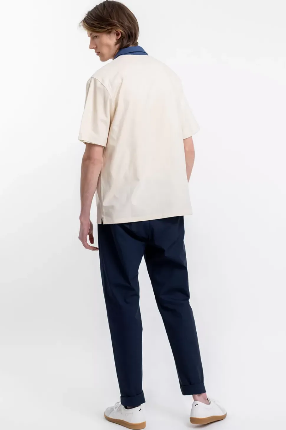 Bowling Hemd Mit Kontrastkragen Off-White