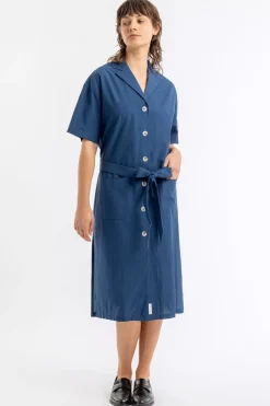 Bowling Kleid Aus Bio-Baumwolle Navy
