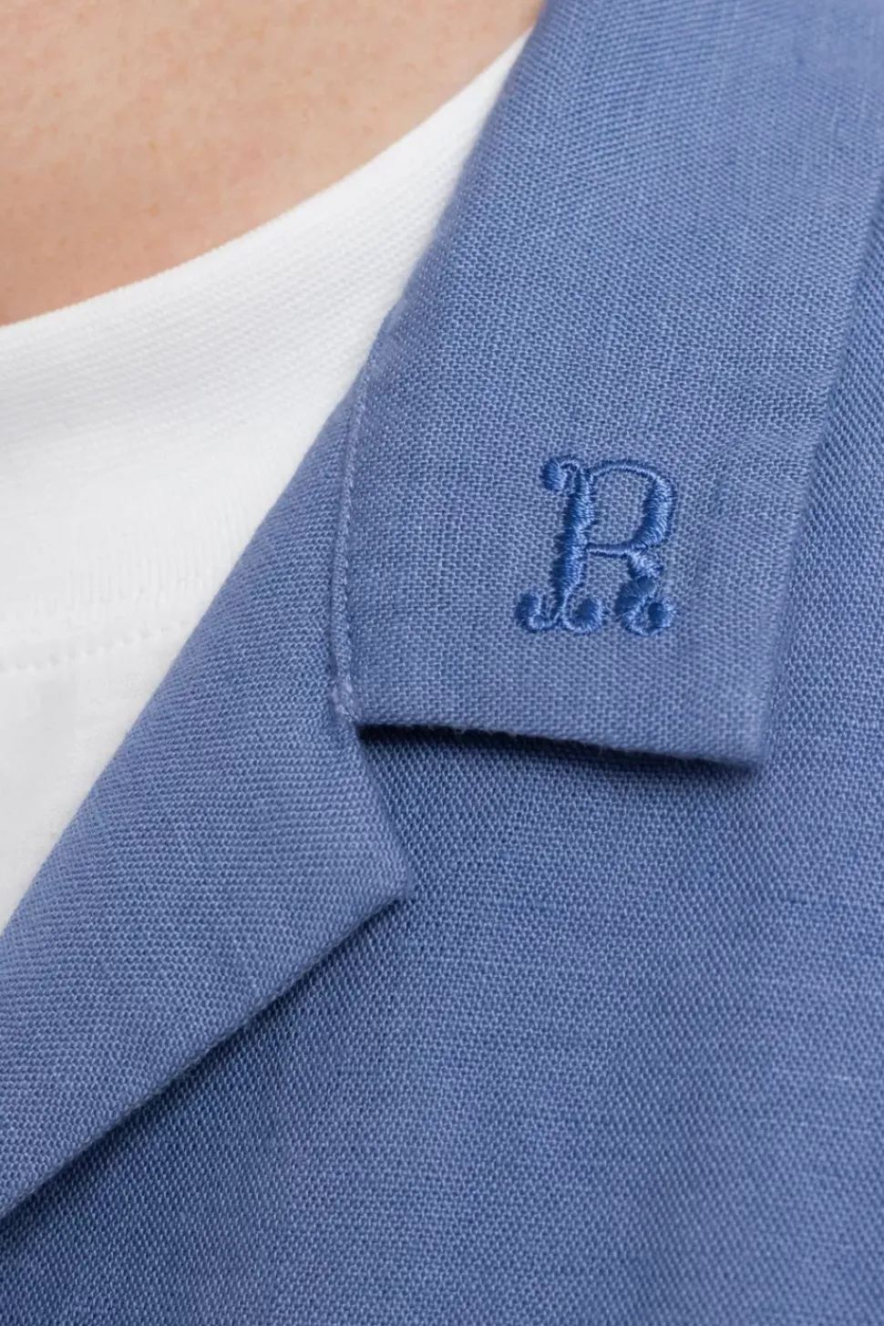 Bowling Shirt Leinen Mix - Hellblau