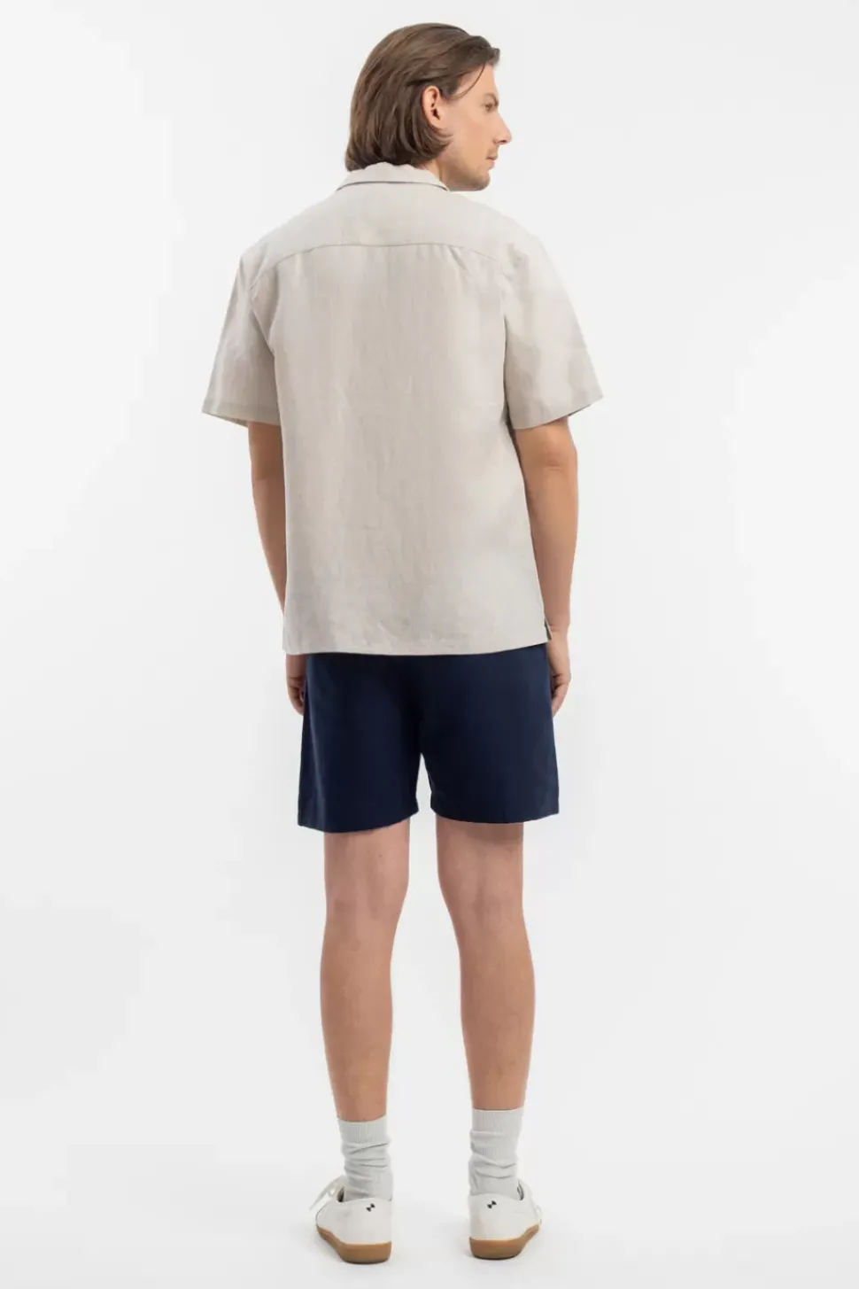 Bowling Shirt Leinen Mix - Weis