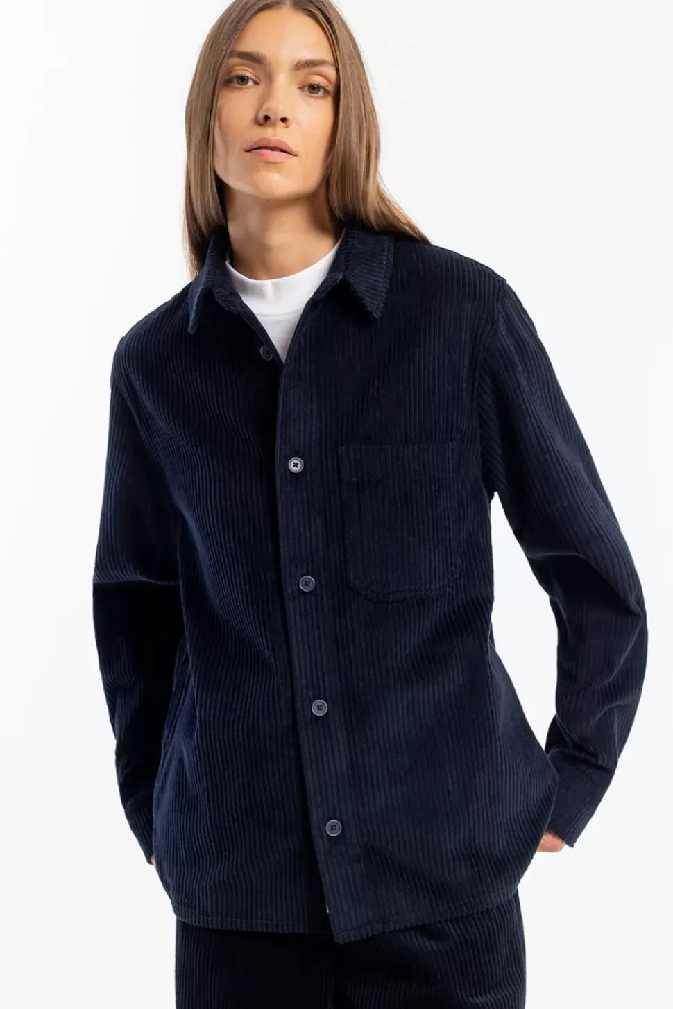 Cord Hemd Bio Baumwolle - Dunkelblau
