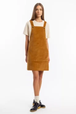 Cord Latzkleid Bio Baumwolle - Toffee