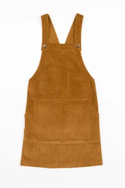Cord Latzkleid Bio Baumwolle - Toffee