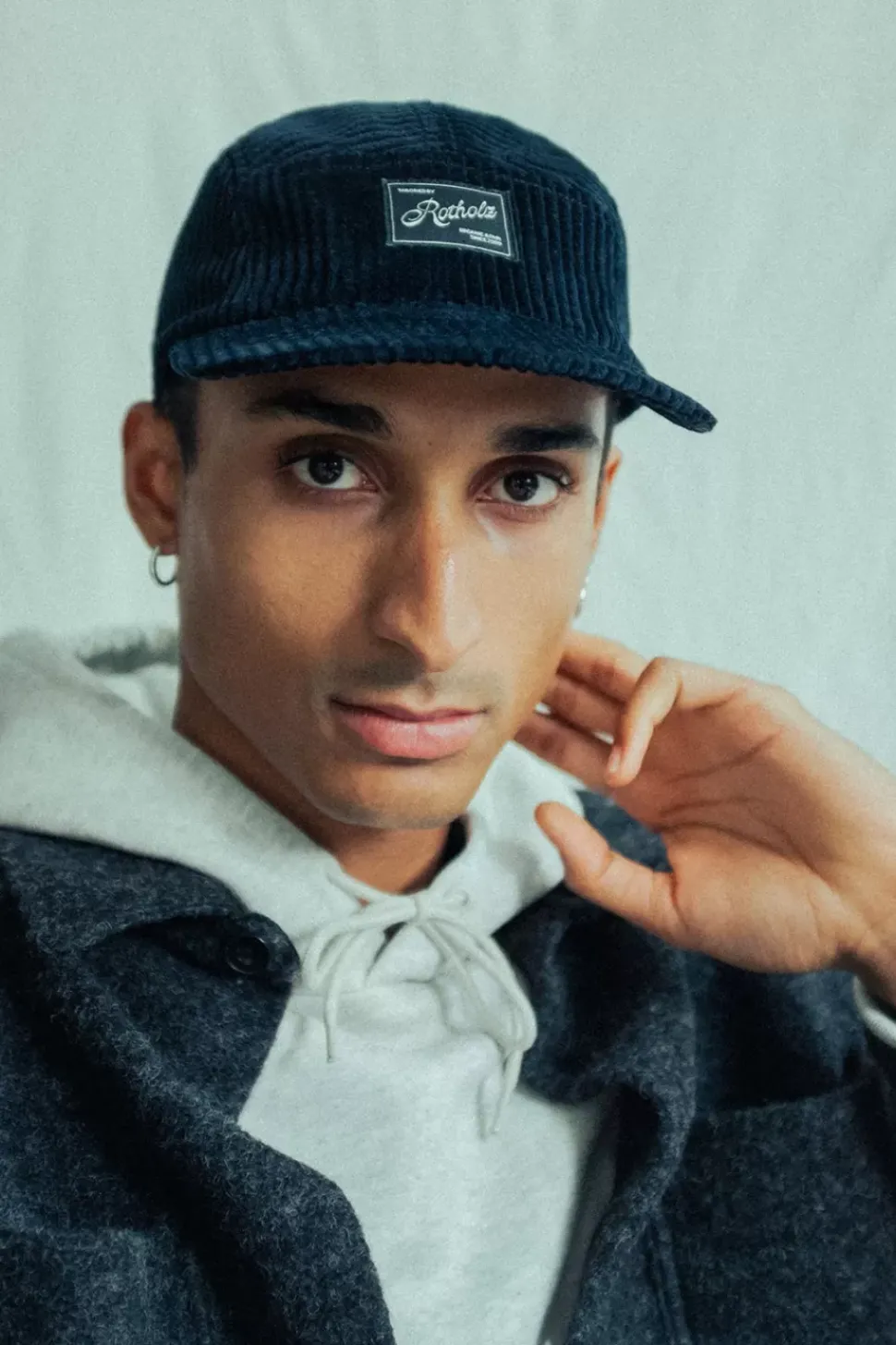 Cord 5-Panel Cap Bio Baumwolle - Dunkelblau
