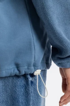 Divided Half Zip Bio Baumwolle - Hellblau