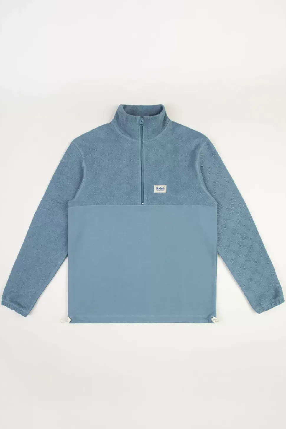 Divided Half Zip Bio Baumwolle - Hellblau