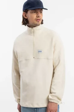 Divided Half Zip Bio Baumwolle - Weis