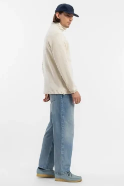 Divided Half Zip Bio Baumwolle - Weis