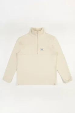 Divided Half Zip Bio Baumwolle - Weis