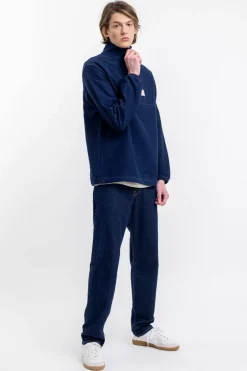 Divided Half Zip Sweatshirt Blau