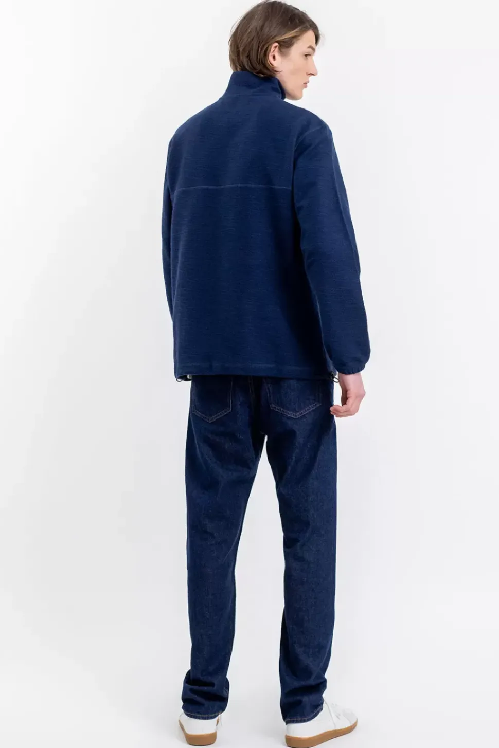 Divided Half Zip Sweatshirt Blau
