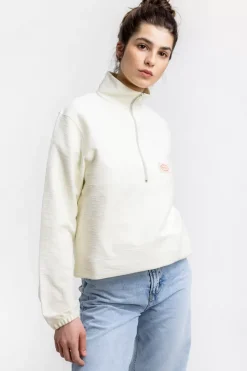 Divided Half Zip Sweatshirt Off-White