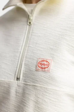 Divided Half Zip Sweatshirt Off-White