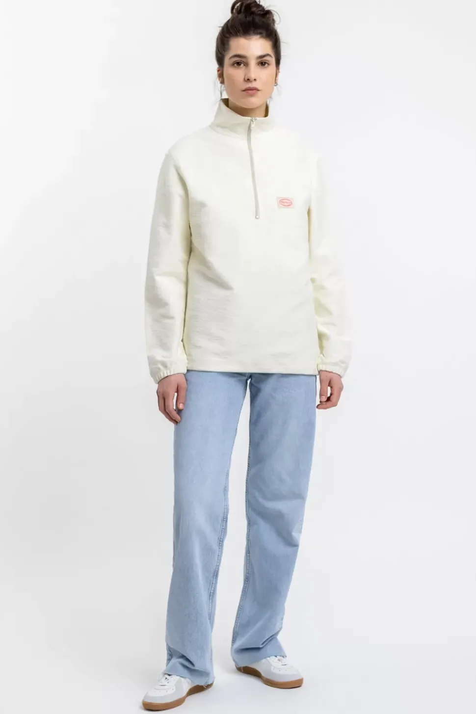 Divided Half Zip Sweatshirt Off-White