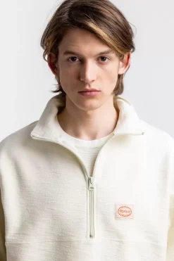 Divided Half Zip Sweatshirt Off-White