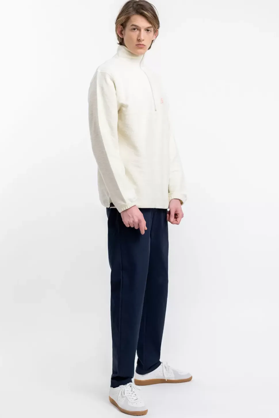Divided Half Zip Sweatshirt Off-White