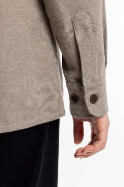 Flanell Hemd Bio Baumwolle - Braun Meliert