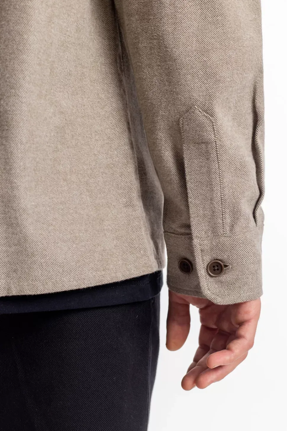 Flanell Hemd Bio Baumwolle - Braun Meliert