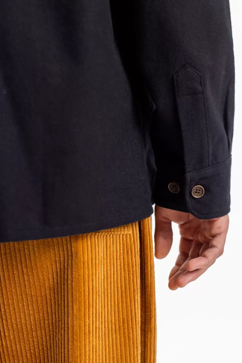 Flanell Hemd Bio Baumwolle - Schwarz