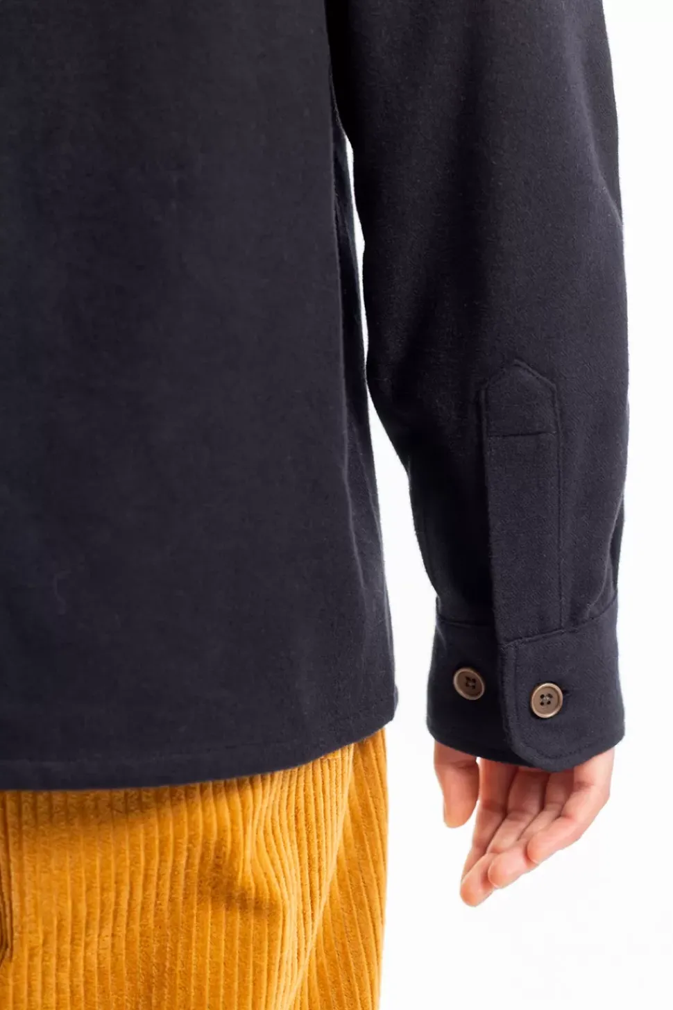Flanell Hemd Bio Baumwolle - Schwarz