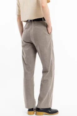 Flanell Hose Bio Baumwolle - Braun Meliert