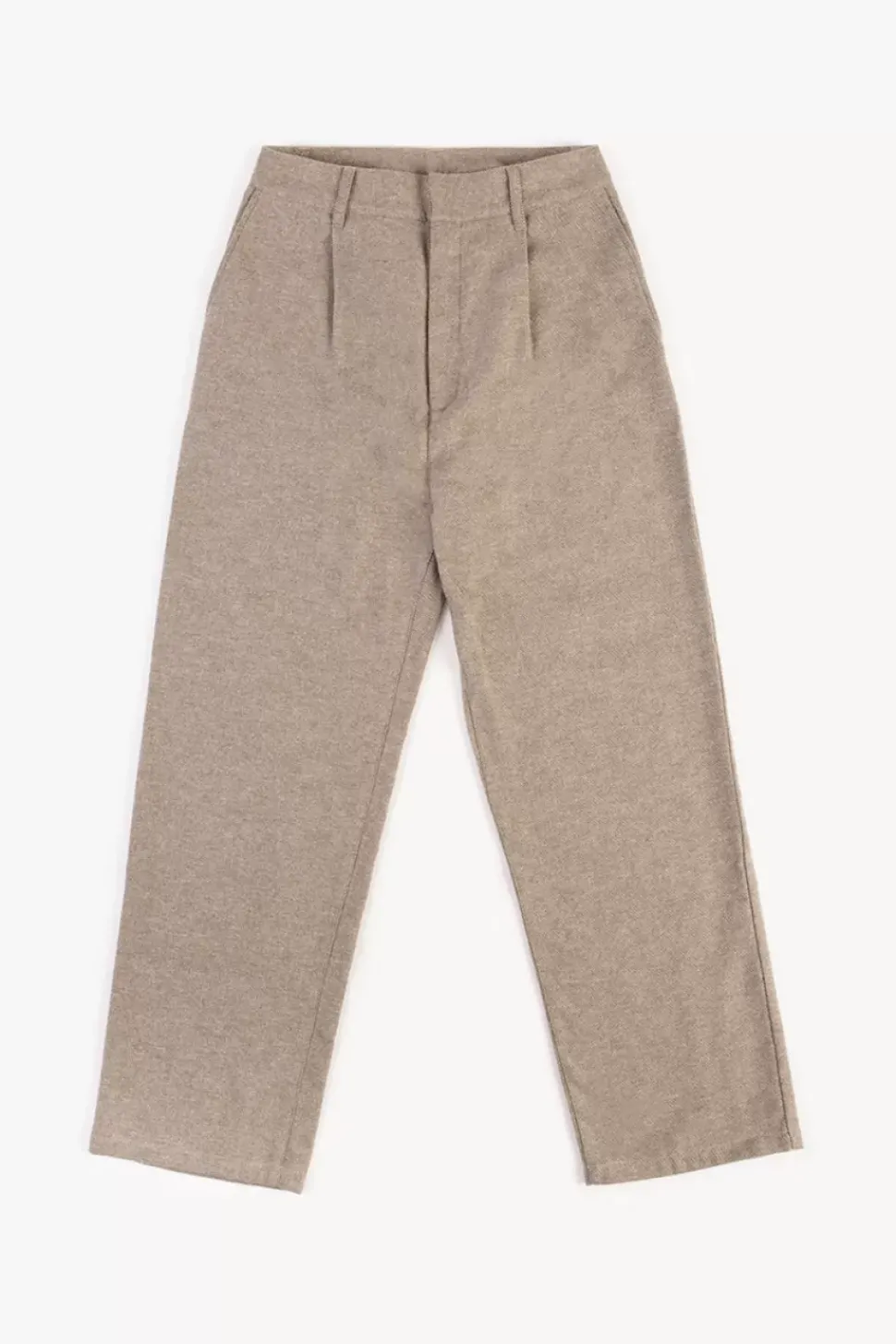 Flanell Hose Bio Baumwolle - Braun Meliert