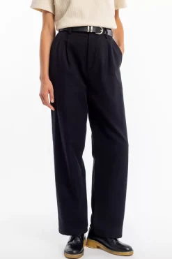 Flanell Hose Bio Baumwolle - Schwarz
