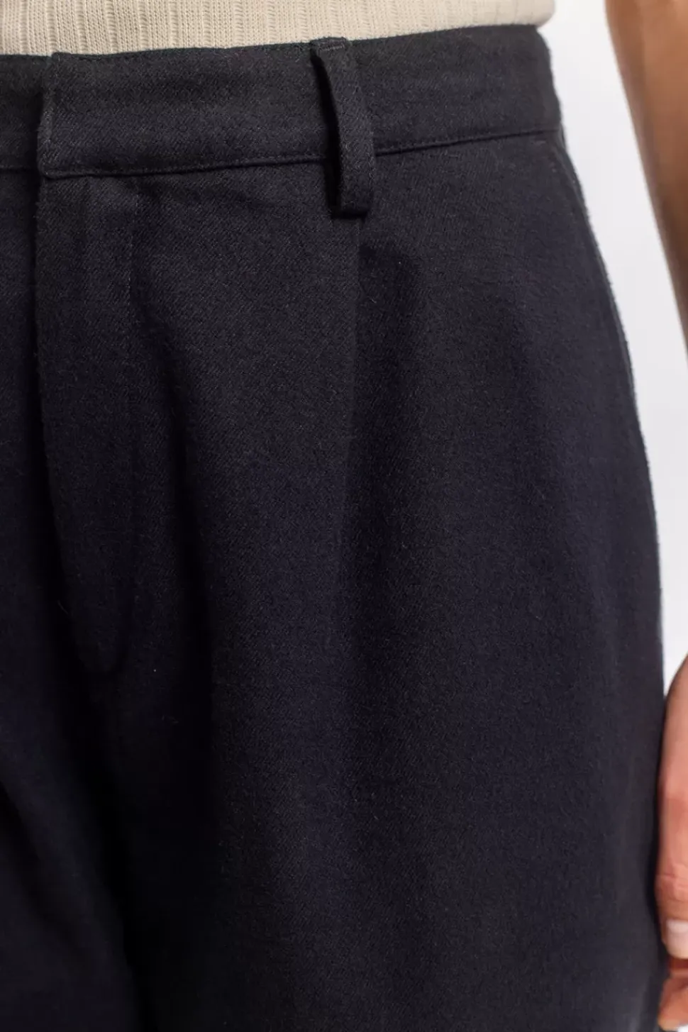 Flanell Hose Bio Baumwolle - Schwarz