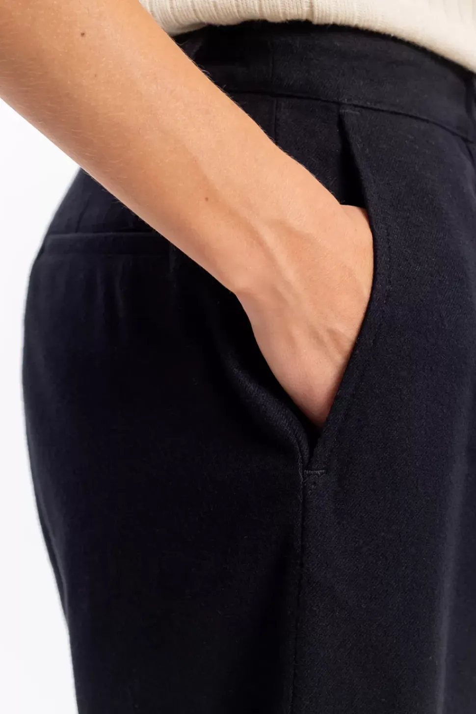 Flanell Hose Bio Baumwolle - Schwarz