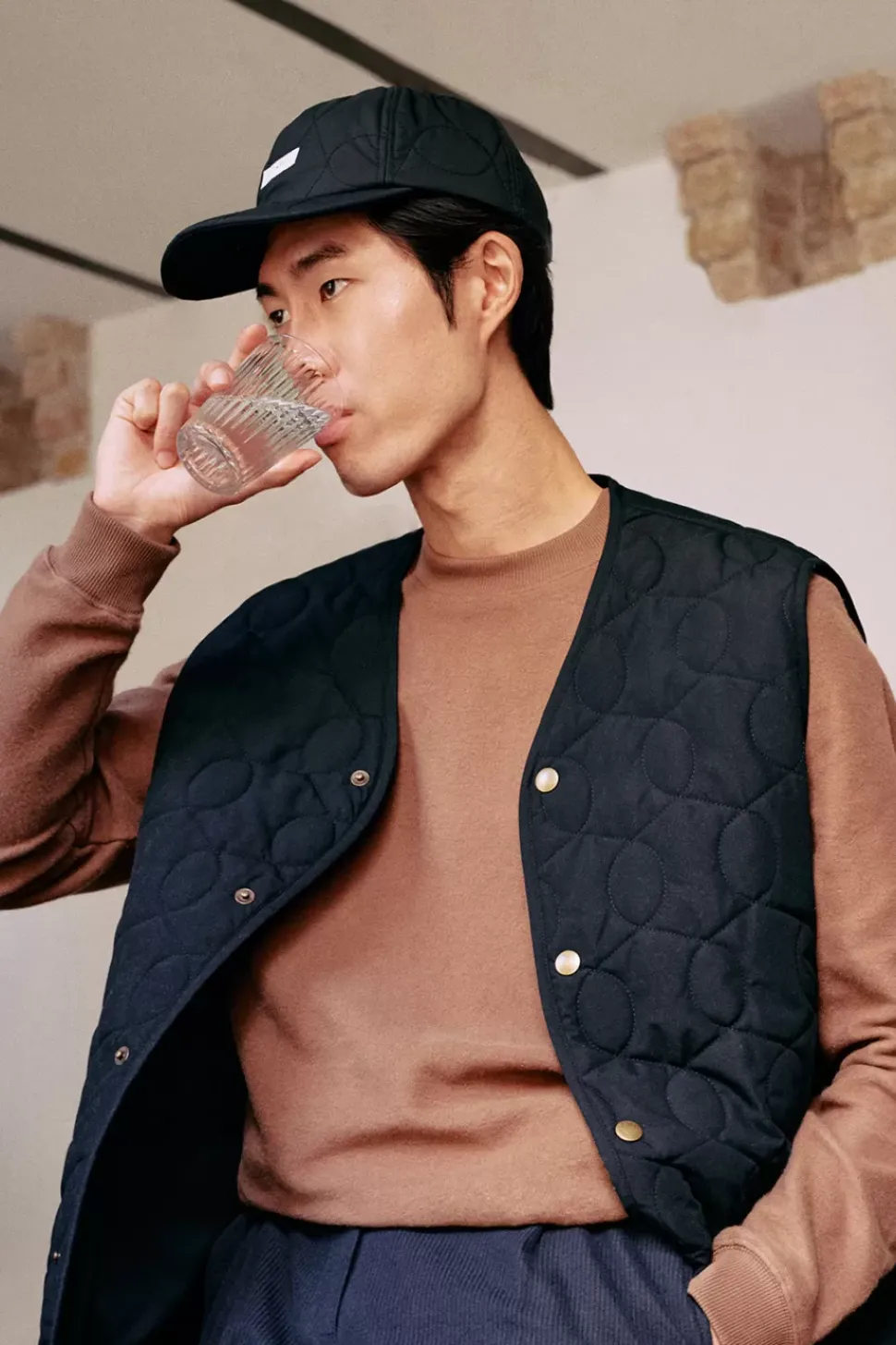 Floppy Cap Aus Recyceltem Pes Schwarz