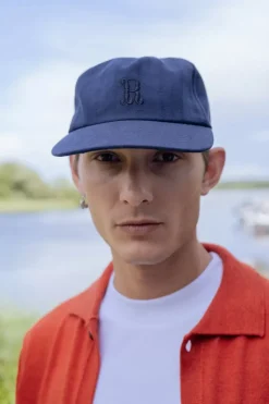 Floppy Cap Leinen Mix - Dunkelblau