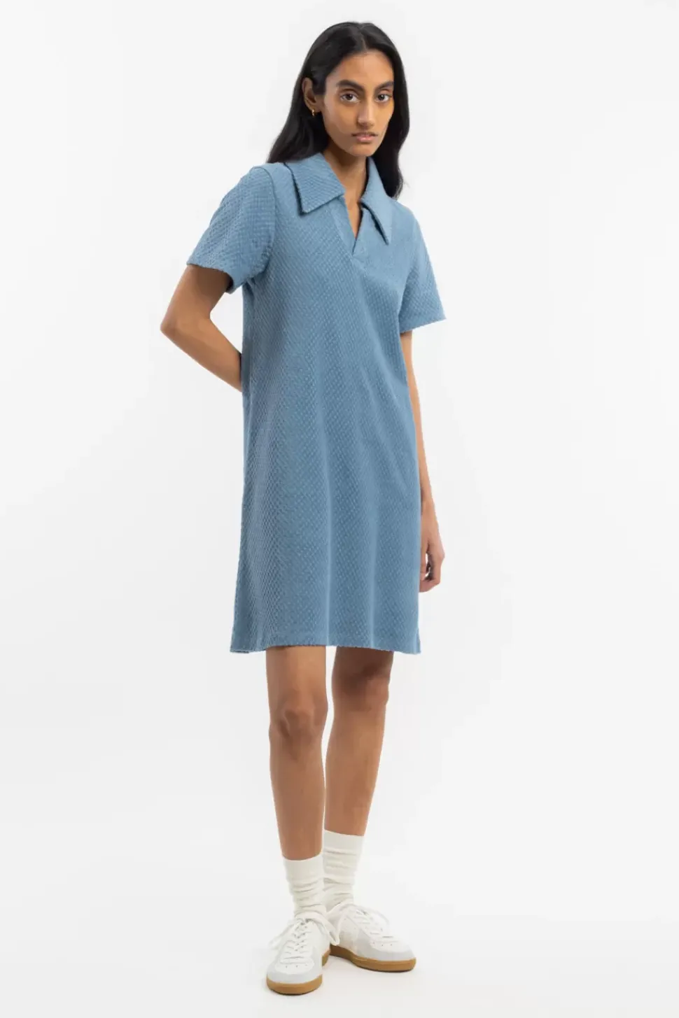 Frottee Kleid Bio Baumwolle - Hellblau