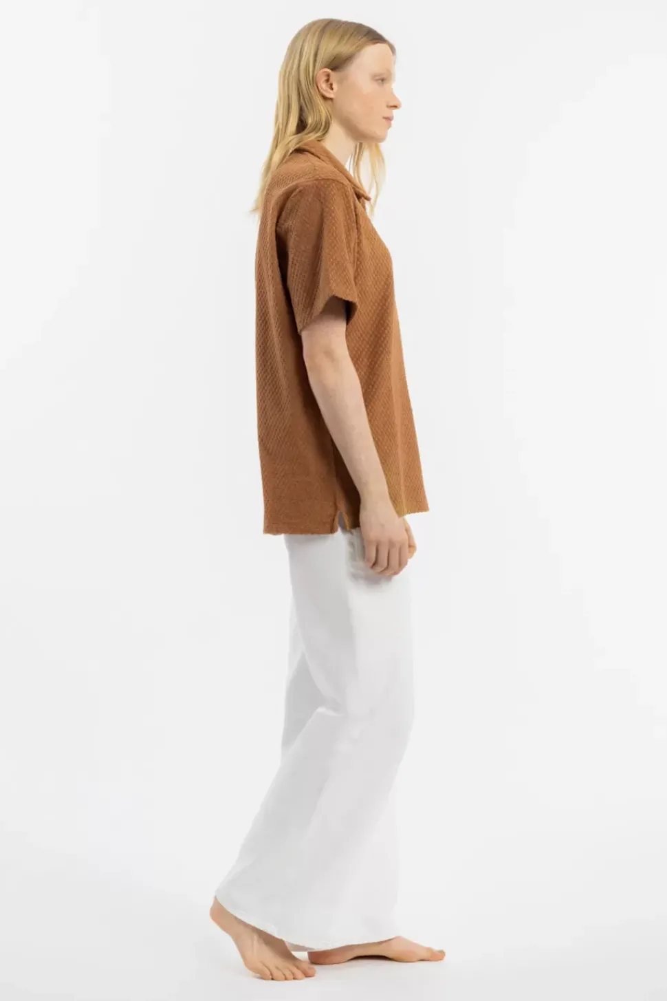 Frottee Polo Bio Baumwolle - Karamell