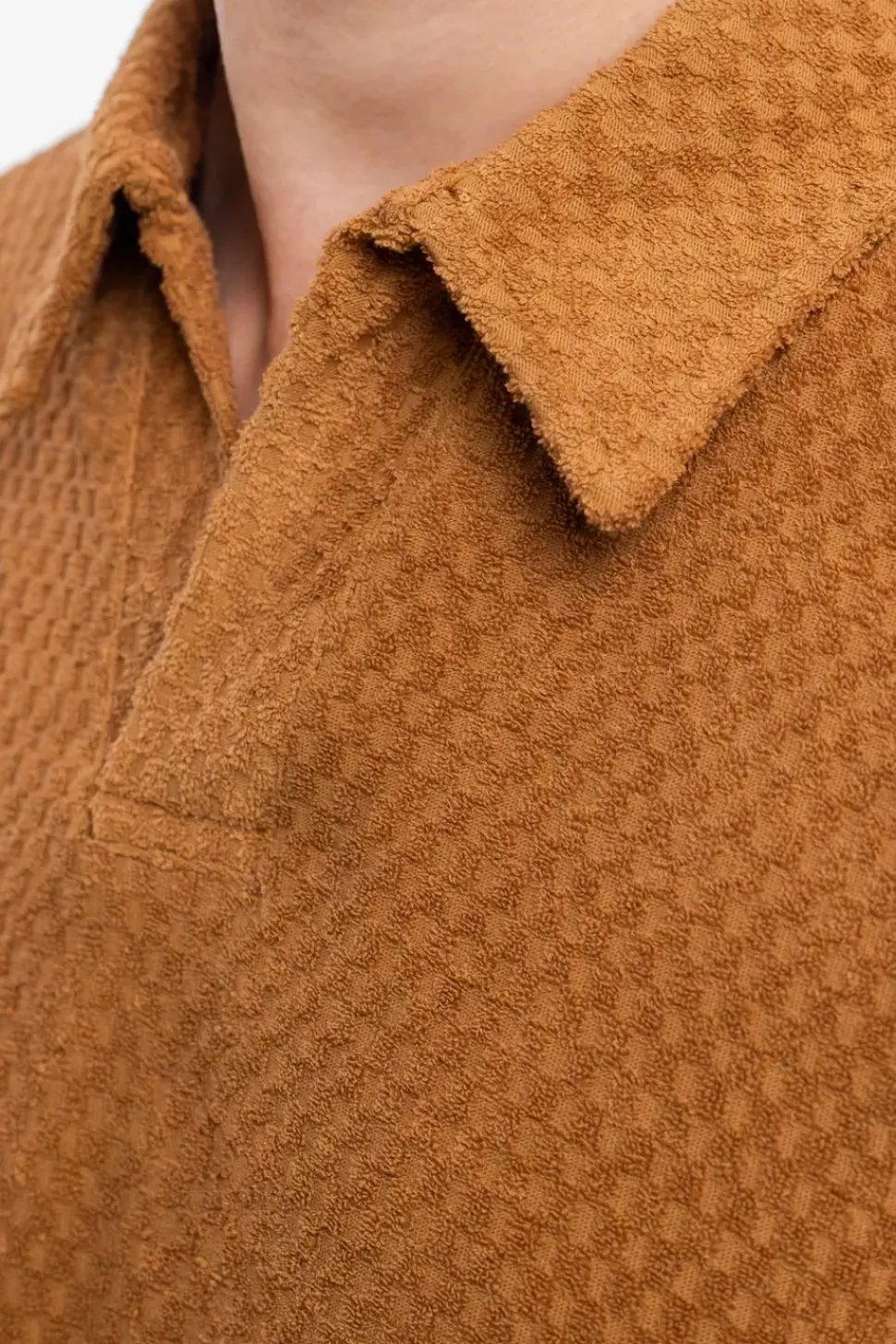 Frottee Polo Bio Baumwolle - Karamell