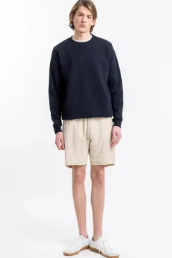 Frottee Shorts Aus Bio-Baumwolle Creme