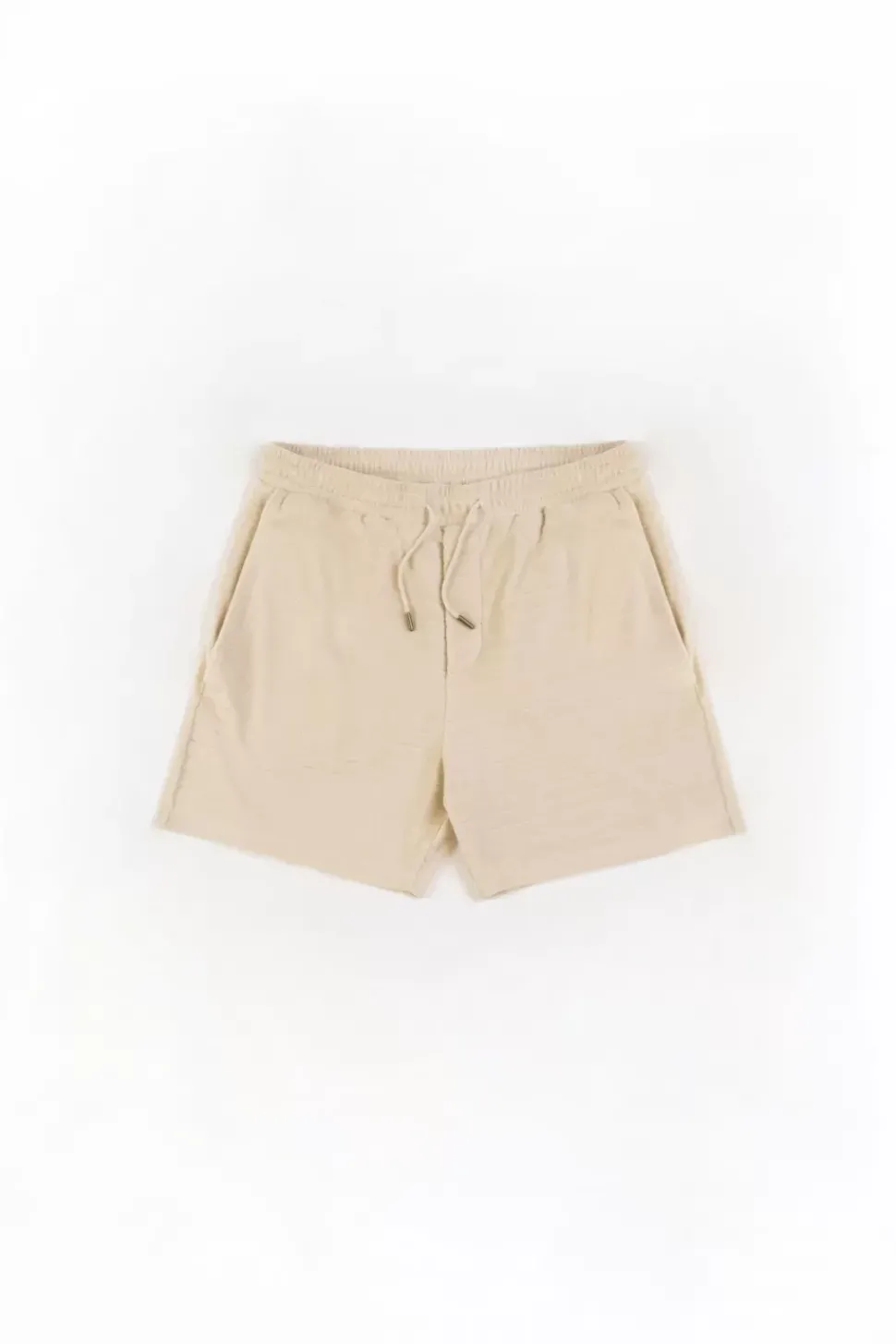 Frottee Shorts Aus Bio-Baumwolle Creme