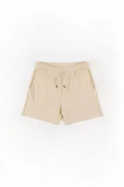Frottee Shorts Aus Bio-Baumwolle Creme