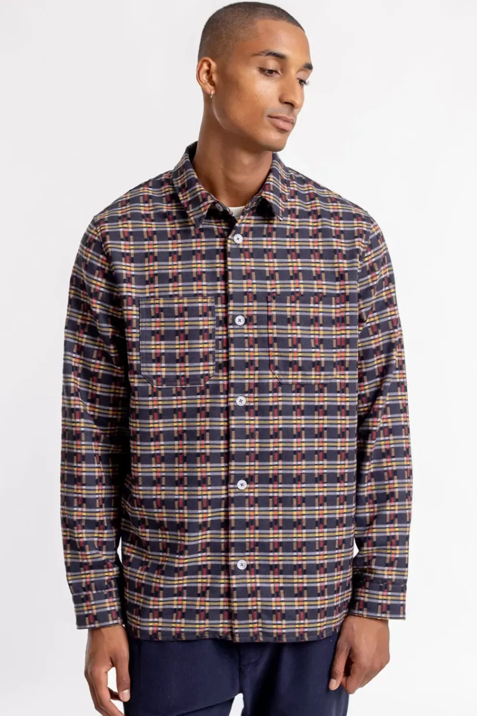 Gemustertes Overshirt Aus Bio-Baumwolle