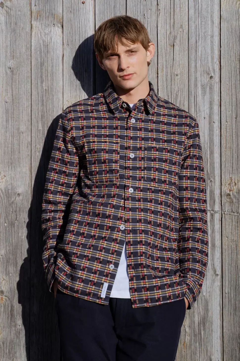 Gemustertes Overshirt Aus Bio-Baumwolle