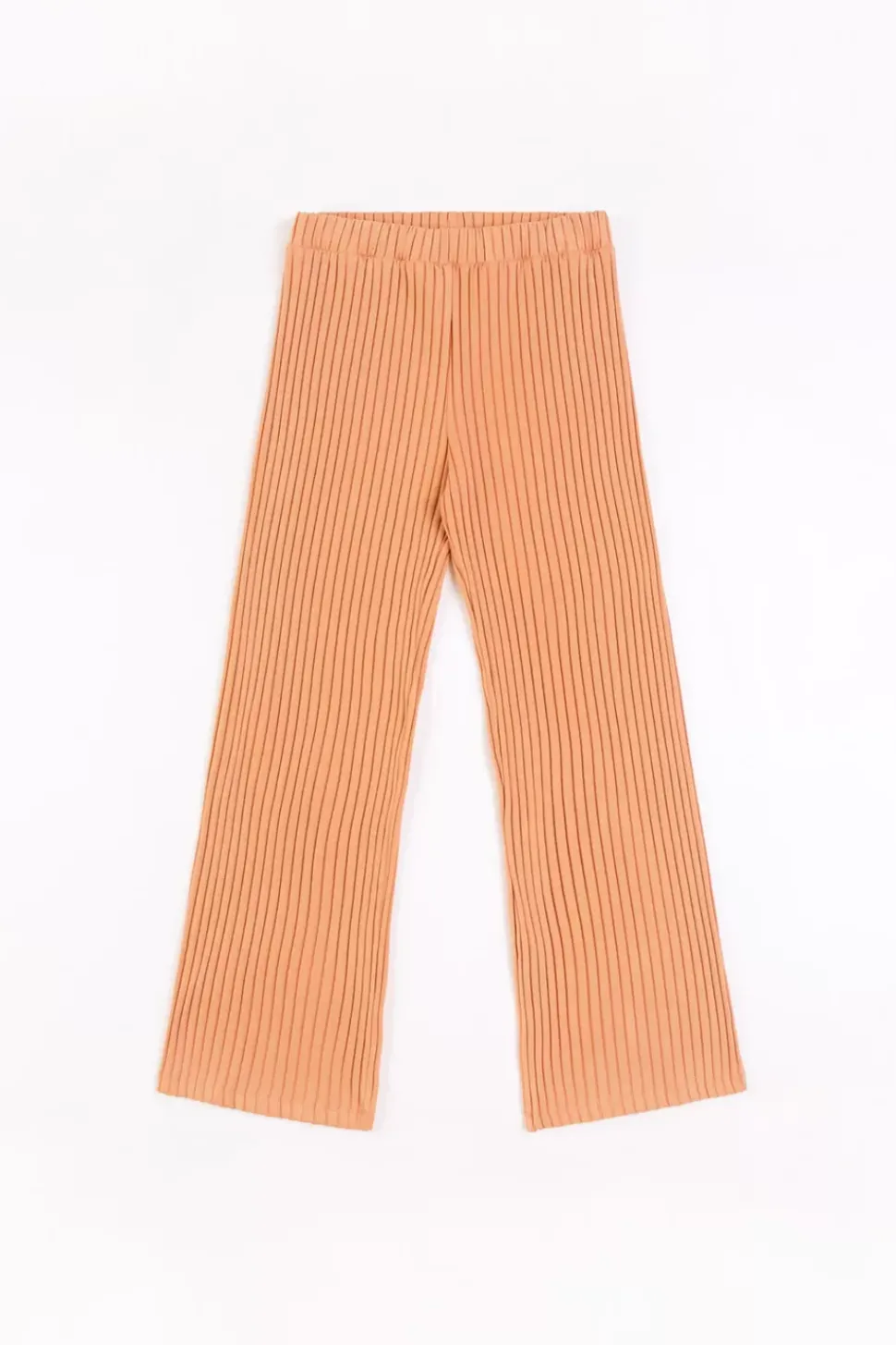 Gerippte Hose Aus Bio-Baumwolle Apricot