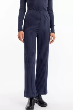 Gerippte Hose Bio Baumwolle - Dunkelblau