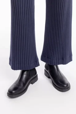 Gerippte Hose Bio Baumwolle - Dunkelblau
