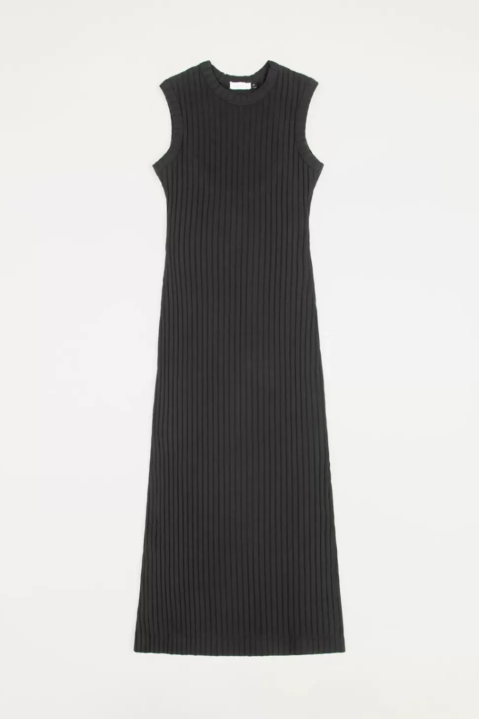Geripptes Kleid Bio Baumwolle - Schwarz