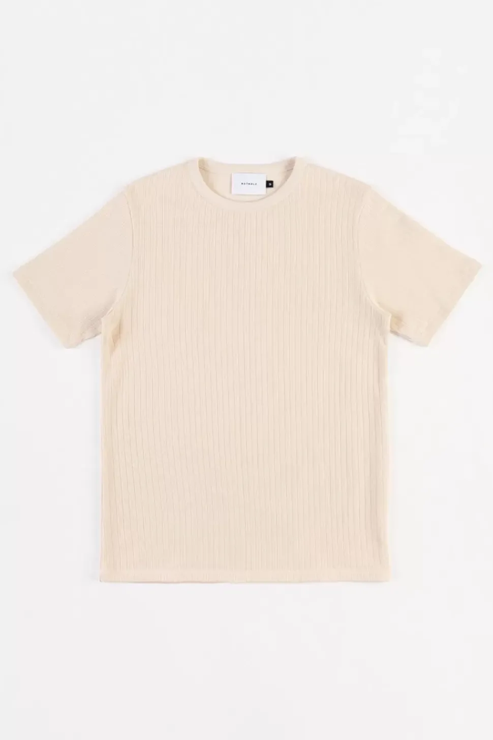 Geripptes T-Shirt Bio Baumwolle - Creme