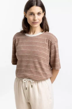 Gestreiftes T-Shirt Braun