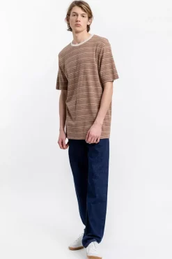 Gestreiftes T-Shirt Braun