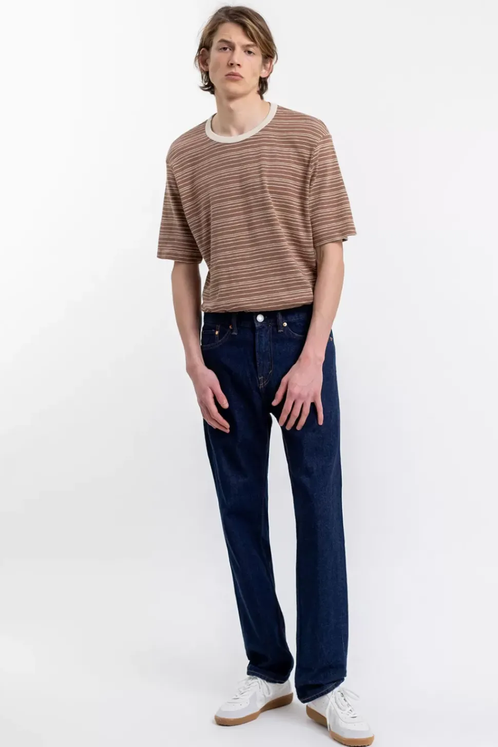 Gestreiftes T-Shirt Braun