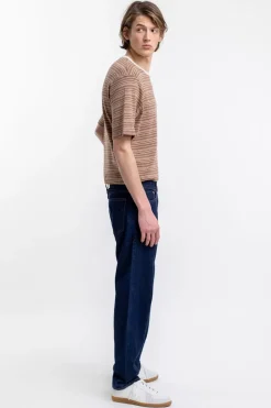 Gestreiftes T-Shirt Braun